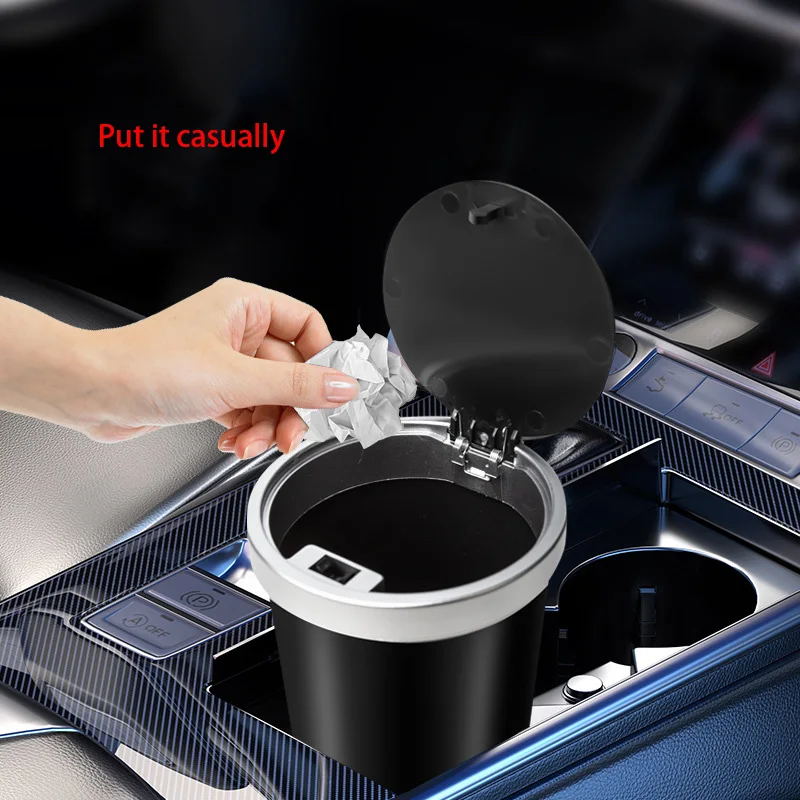 Waterproof Car Trash Can With Lid - per portabicchieri Mini bidone della spazzatura
