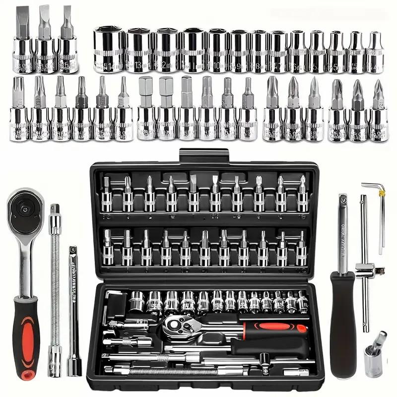 Auto Repair Tools - Set di 46 chiavi a bussola