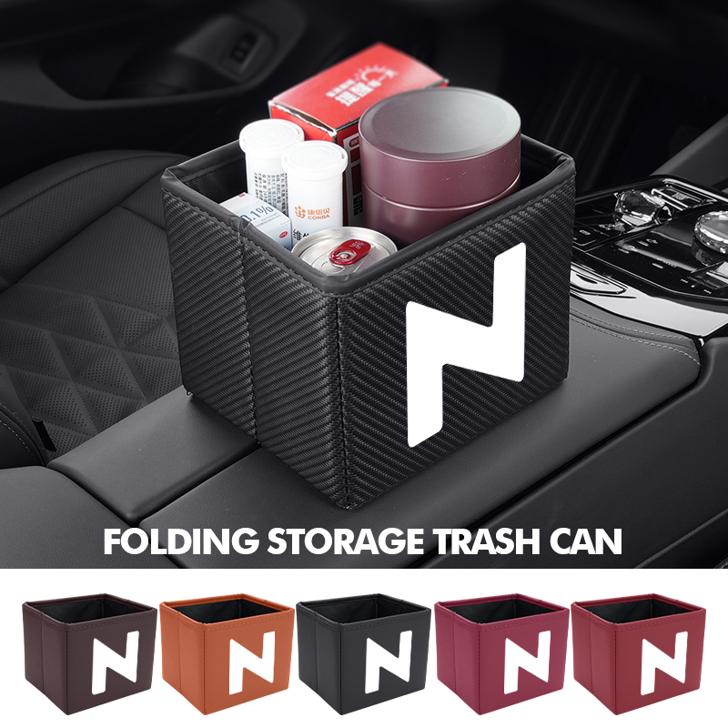 Waterproof Car Trash Can With Lid - Cestino per auto pieghevole, borsa organizer