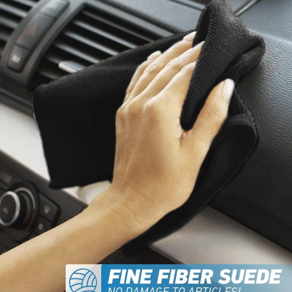 Microfiber Car Drying Towel Super Absorbent - Panno in Microfibra Nero Assorbente per