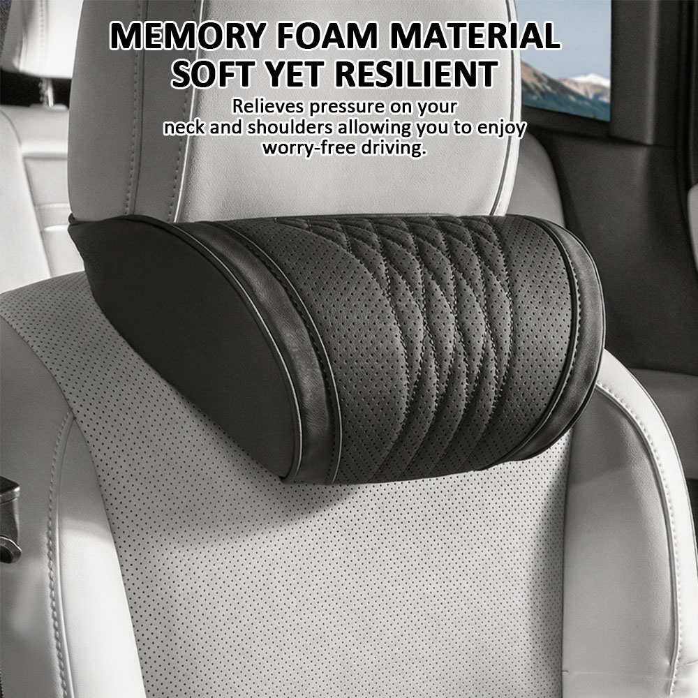 Memory Foam Car Neck Pillow Lumbar Support - Lussuoso cuscino poggiatesta per auto in
