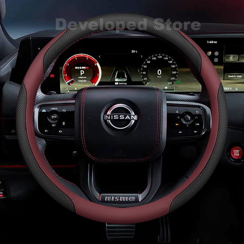 Car Steering Wheel Cover Anti Slip Breathable - Coprivolante in Pelle per Nuova Nissan
