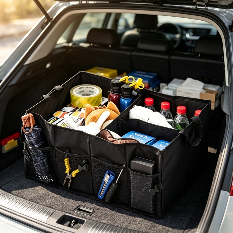 Car Trunk Organizer Foldable Storage Box - Scatola Pieghevole per Bagagliaio Auto di