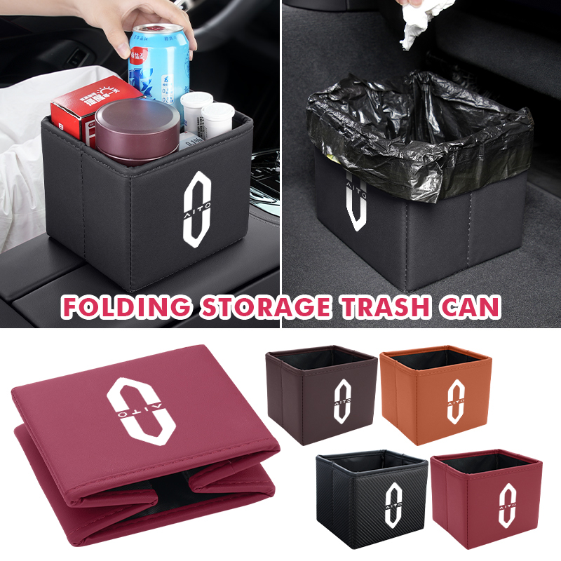 Waterproof Car Trash Can With Lid - Cestino per auto pieghevole, borsa organizer