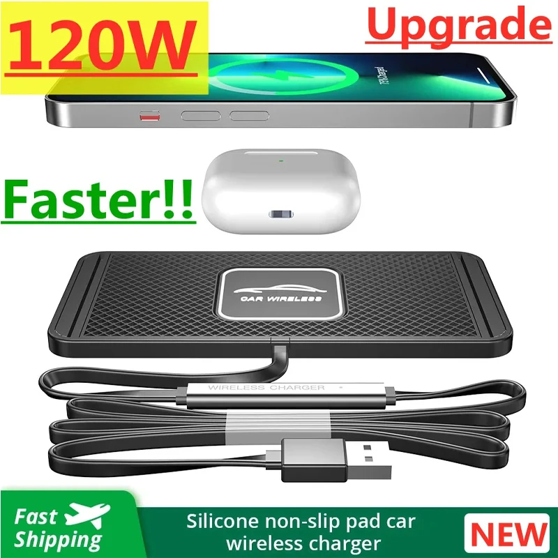 Wireless Car Charger Mount Fast Charging - Supporto per caricabatterie wireless per auto