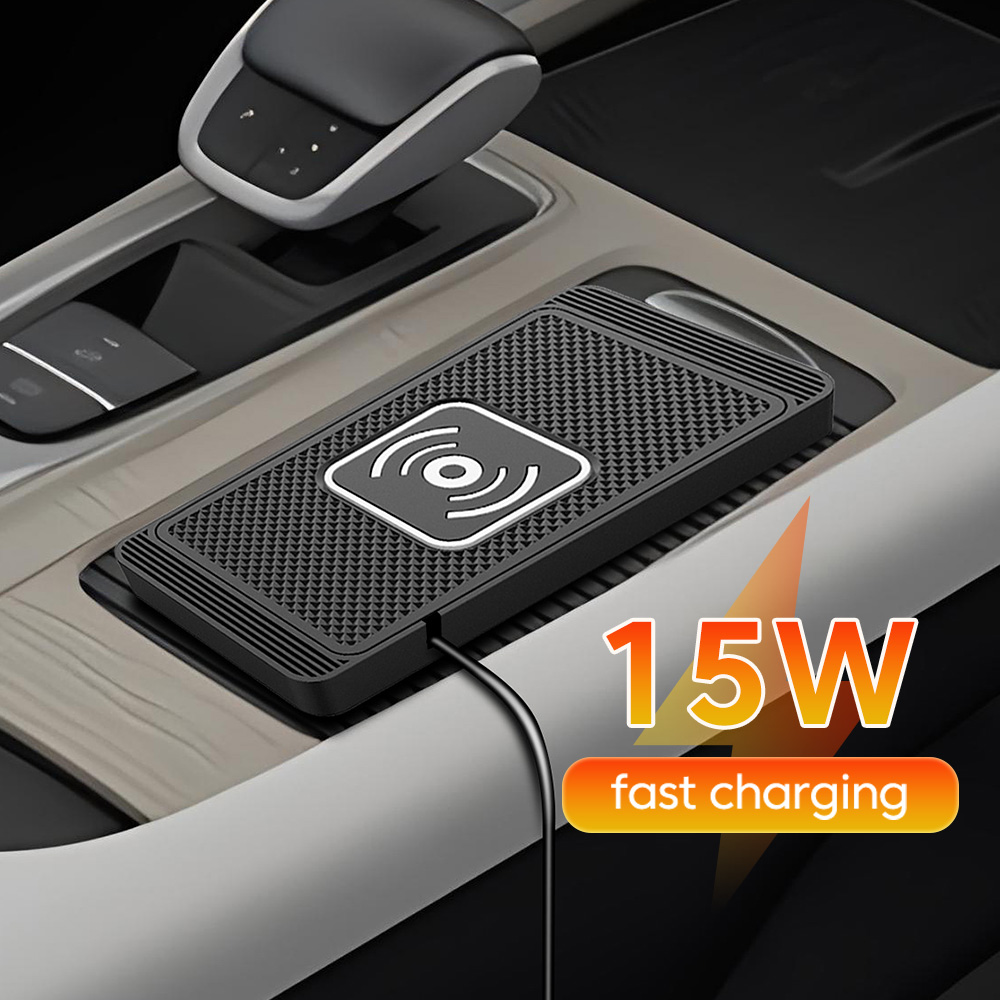 Wireless Car Charger Mount Fast Charging - Caricatore Wireless 15W per Auto, Tappetino