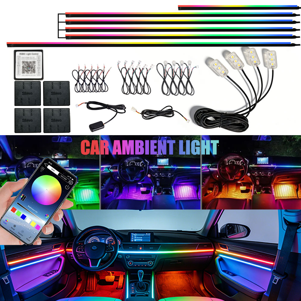 Luci Ambientali LED in Acrilic - Led Ambient Interior Car Lights App Control recensione e prezzo