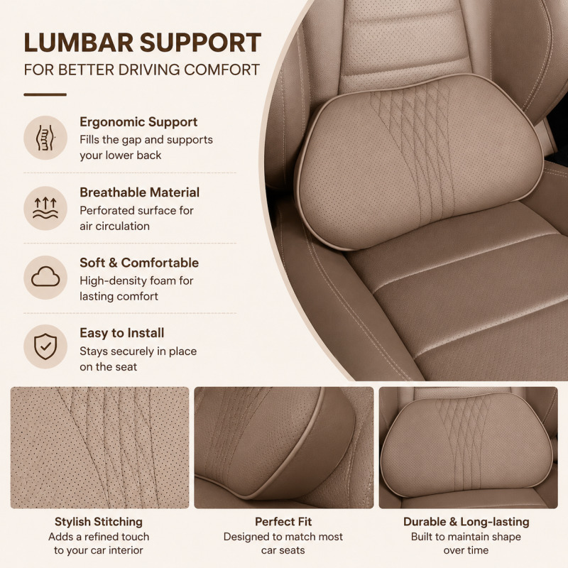 Cuscino Poggiatesta per Auto i - Memory Foam Car Neck Pillow Lumbar Support recensione e prezzo
