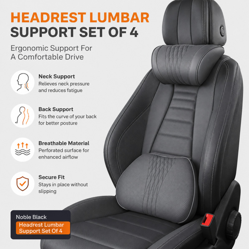 Cuscino Poggiatesta per Auto i - Memory Foam Car Neck Pillow Lumbar Support recensione e prezzo