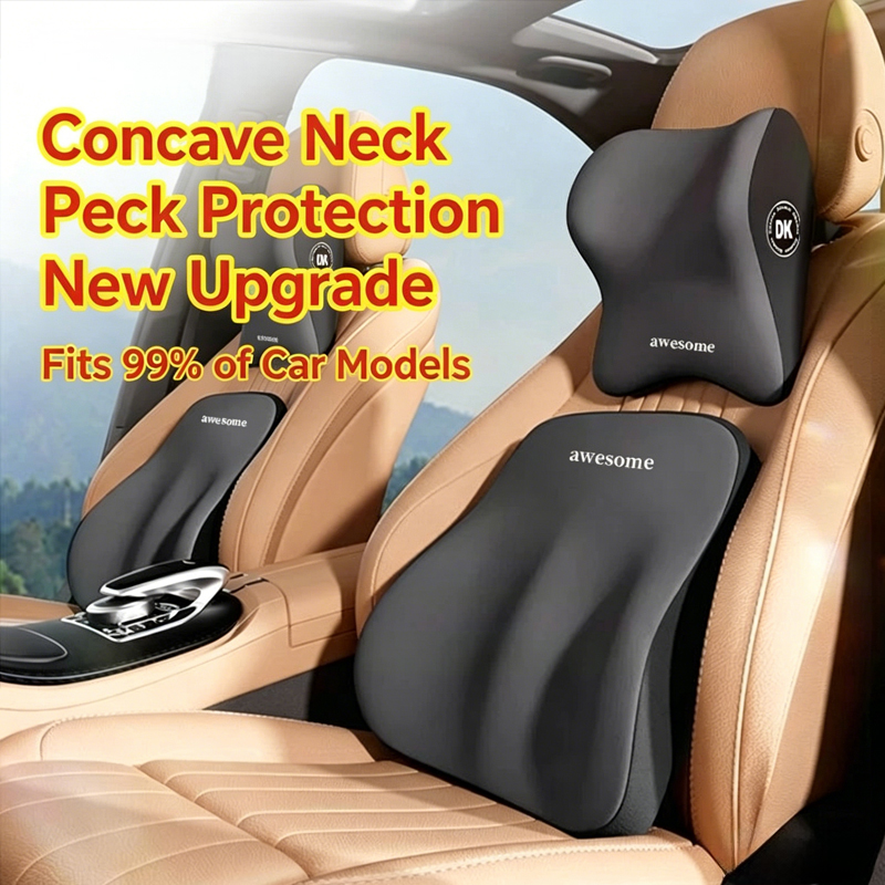 Set Cuscino per Collo e Suppor - Memory Foam Car Neck Pillow Lumbar Support recensione e prezzo