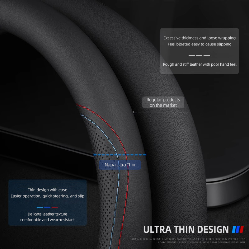 1 Pezzo Coprivolante in Pelle  - Car Steering Wheel Cover Anti Slip Breathable recensione e prezzo