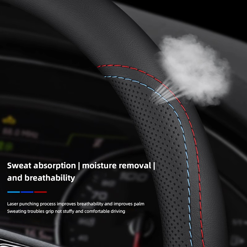 1 Pezzo Coprivolante in Pelle  - Car Steering Wheel Cover Anti Slip Breathable recensione e prezzo